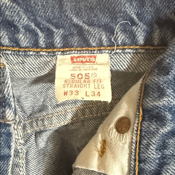 Levi’s 505 Vintage Orange Tab Regular Fit Straight Leg - Picture 2 of 4